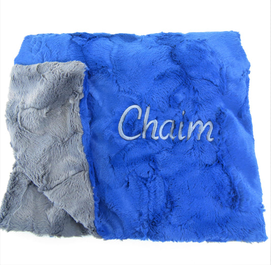 Two Toned Baby Blanket - Blue