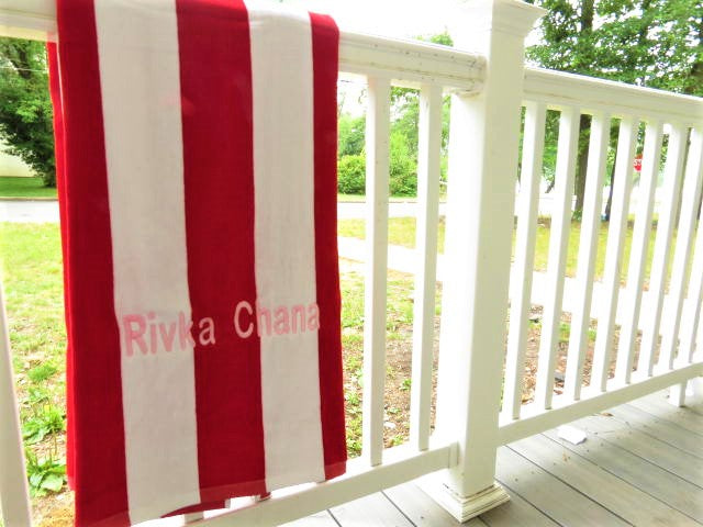 Cabana Striped Beach Towel - Red