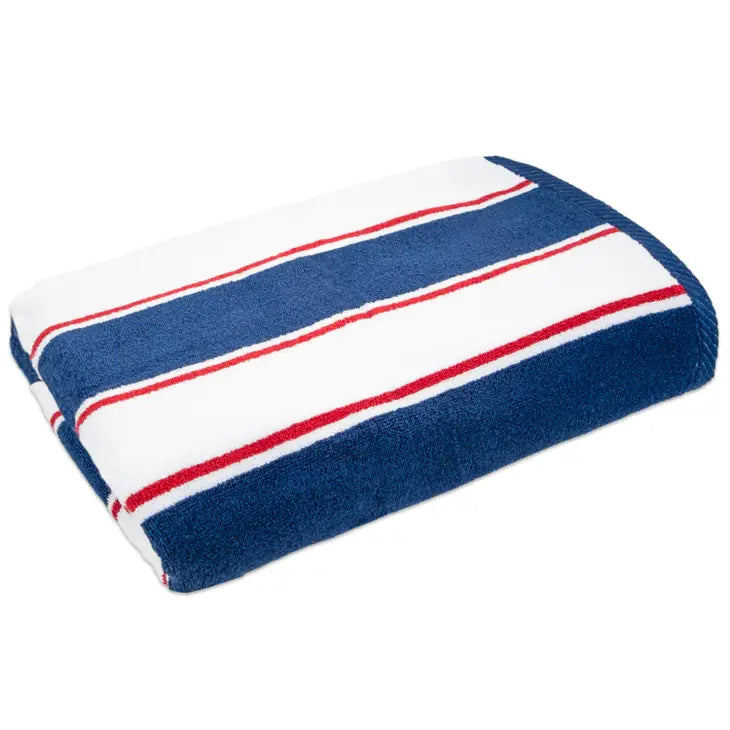 Red White and Blue Luxury Beach Towel