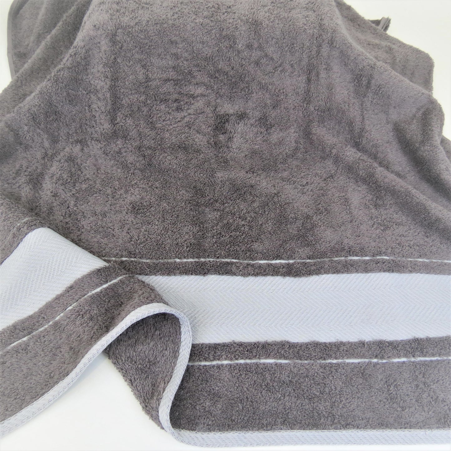 Shop charcoal/blue large turkish towels which are classy and soft from Starbox Gifts