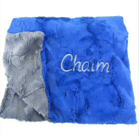 Two Toned Baby Blanket - Blue