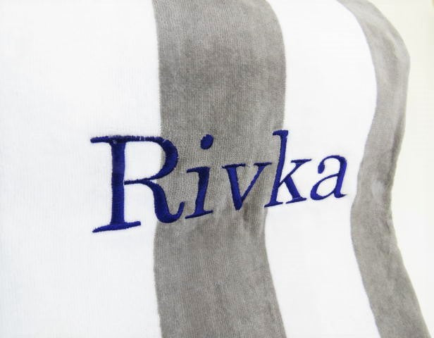 Cabana Striped Beach Towel - Grey