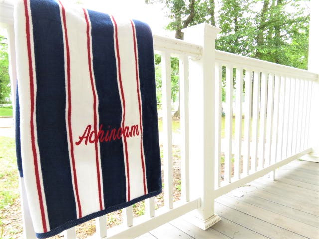 Red White and Blue Luxury Beach Towel