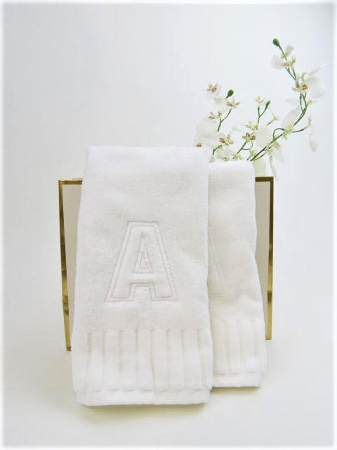 Fingertip Towels - Set of Two/White