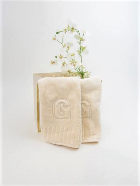 Fingertip Towels - Set of Two/Cream