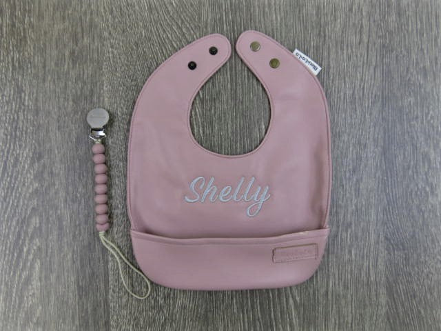 Vegan Leather Bib Set