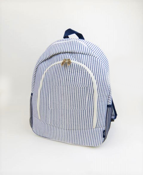 Navy Striped Backpack