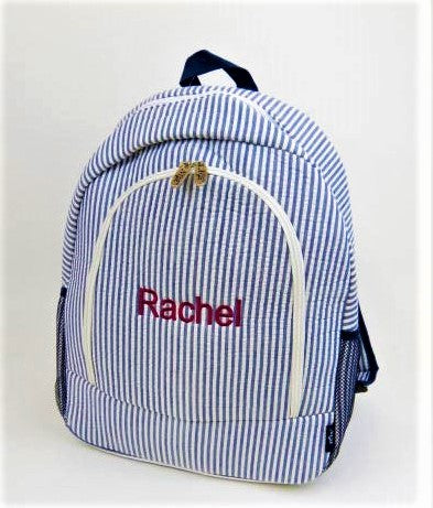 Navy Striped Backpack