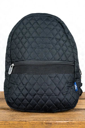 Small Quilted Backpack  - Black