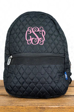 Small Quilted Backpack  - Black