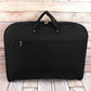 Shop our black quilted personalized garment bags at Starbox Gifts