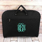 Shop our black quilted personalized garment bags at Starbox Gifts