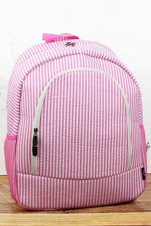 Pink Striped Backpack
