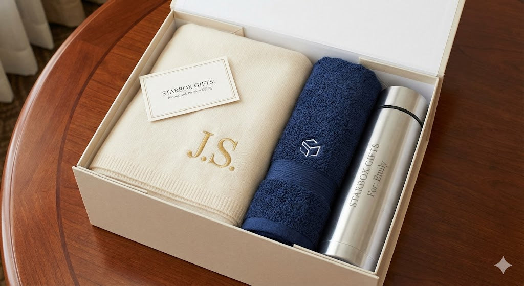 Starbox Gifts curated gift box with personalized items