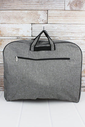 Steel Grey Crosshatch Garment Bag