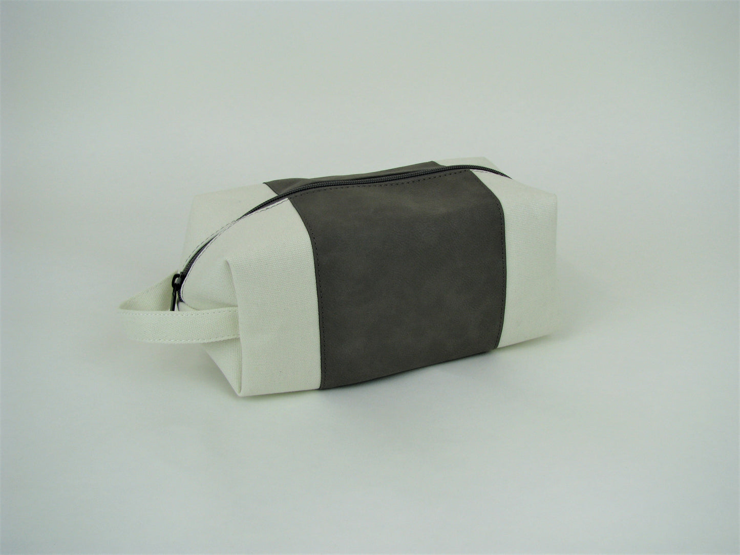 Leatherette Canvas Large Cosmetic Bag/Travel Bag