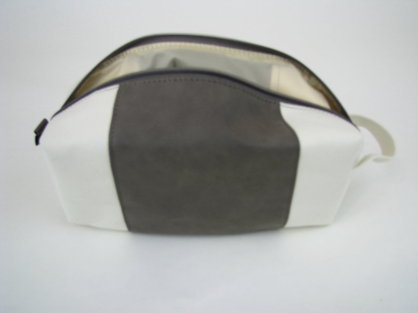 Leatherette Canvas Large Cosmetic Bag/Travel Bag