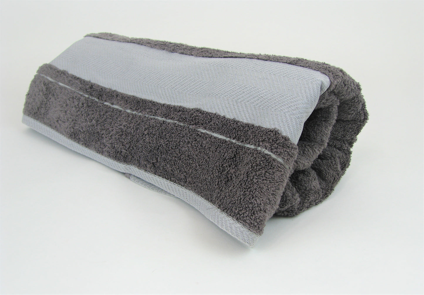 Shop charcoal/blue large turkish towels which are classy and soft from Starbox Gifts