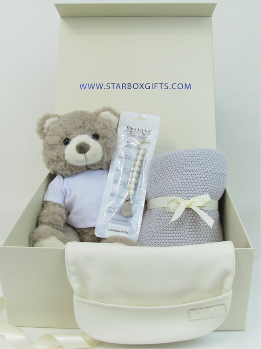 Shop our neutral baby gifts at Starbox Gifts. 