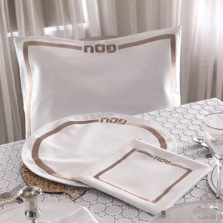Leatherette Seder Set with Towel
